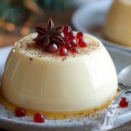 Creamy Eggnog Panna Cotta
