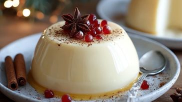 Creamy Eggnog Panna Cotta