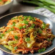 Easy Ground Chicken & Cabbage Stir Fry
