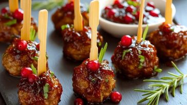 Easy Mini Meatball Skewers