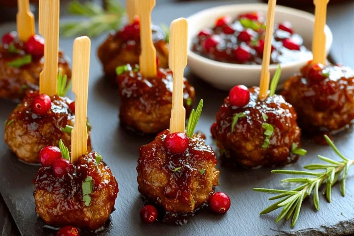 Easy Mini Meatball Skewers