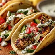 Healthy Mediterranean Chicken Tacos