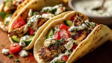 Healthy Mediterranean Chicken Tacos