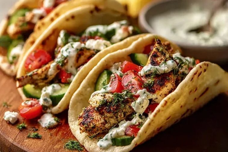 Healthy Mediterranean Chicken Tacos