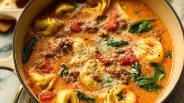 Hearty Italian Sausage Tortellini Soup