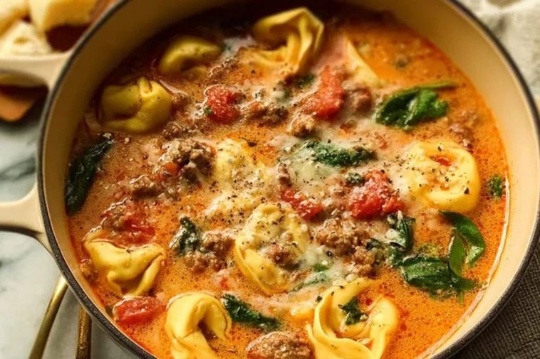 Hearty Italian Sausage Tortellini Soup