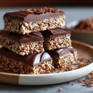 High Protein Chocolate Quinoa Crunch Bars
