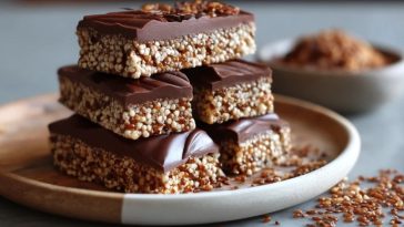 High Protein Chocolate Quinoa Crunch Bars