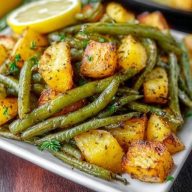 Sheet Pan Oven Roasted Green Beans and Potatoes