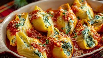 Spinach and Ricotta Stuffed Shells