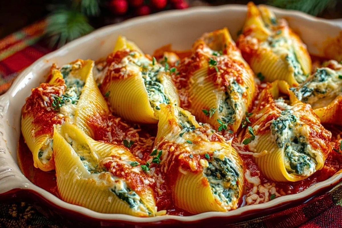 Spinach and Ricotta Stuffed Shells