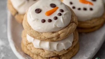 The Best Melted Snowman Peanut Butter Cookies