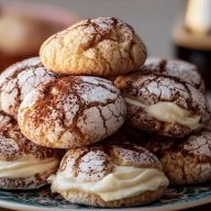 Tiramisu Crinkle Cookies
