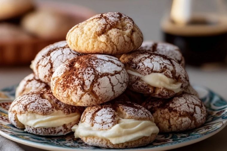 Tiramisu Crinkle Cookies