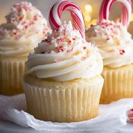 White Chocolate Peppermint Cupcakes