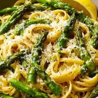 Asparagus Pasta with Lemon & Garlic
