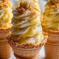 Banana Pudding Cheesecake Cones