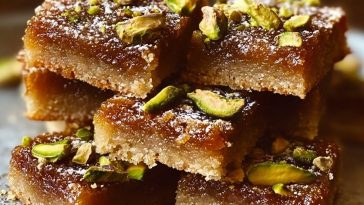 Brown Butter Honey Pistachio Bars