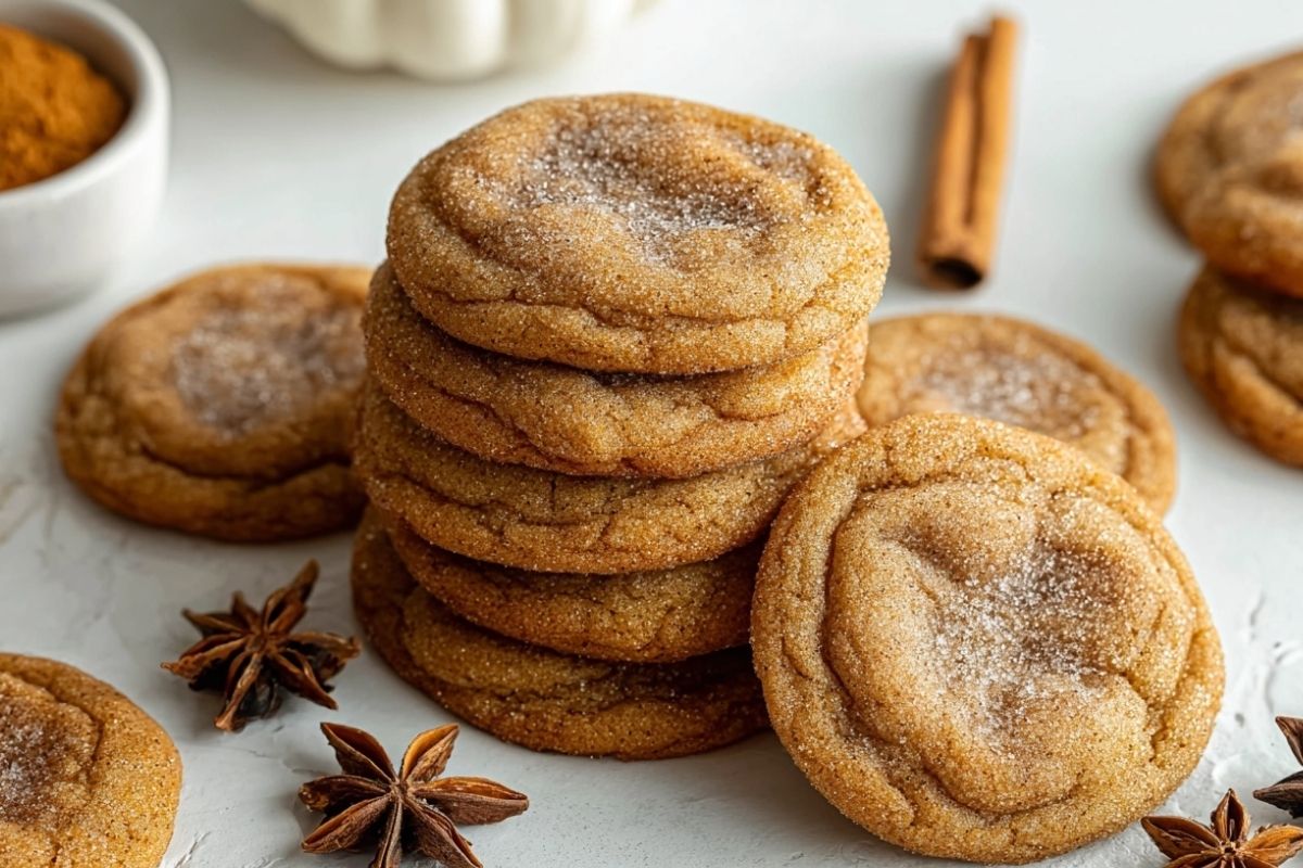 Brown Butter Pumpkin Snickerdoodle Cookies