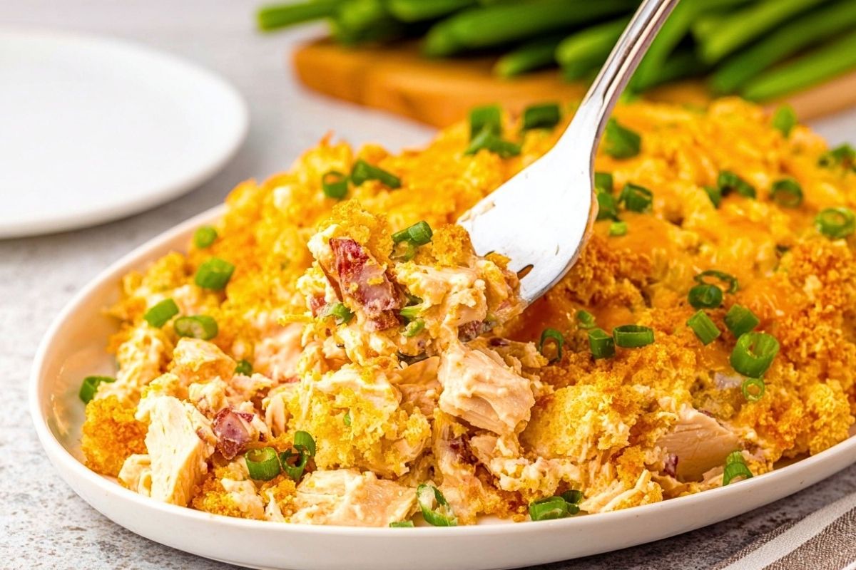 Buttery Ritz Cracker Chicken Casserole Dinner