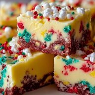 Christmas Cake Batter Fudge