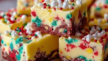Christmas Cake Batter Fudge