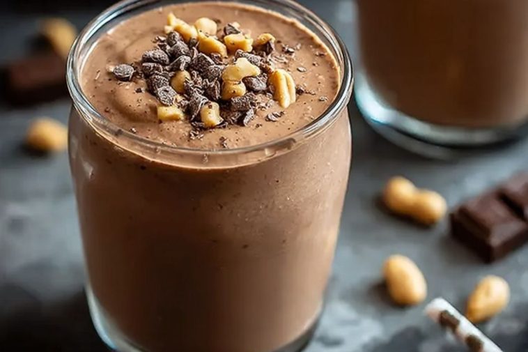 Creamy Chocolate Peanut Butter Protein Smoothie