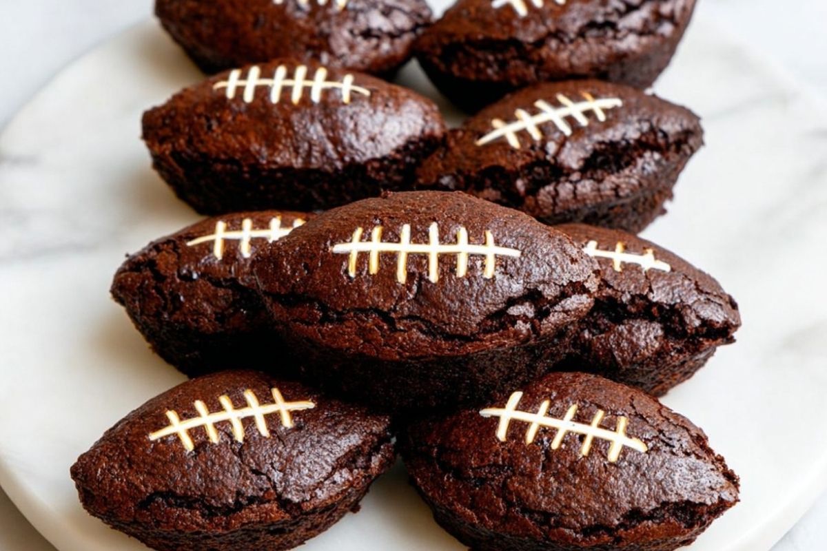 Fudgy Football Brownies