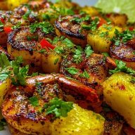Grilled Shrimp Pineapple Skewers