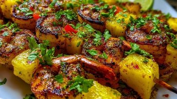 Grilled Shrimp Pineapple Skewers