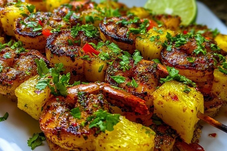 Grilled Shrimp Pineapple Skewers