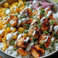 Healthy Chicken Rice Bowls