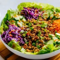 Healthy Ground Turkey Lettuce Wrap Bowls