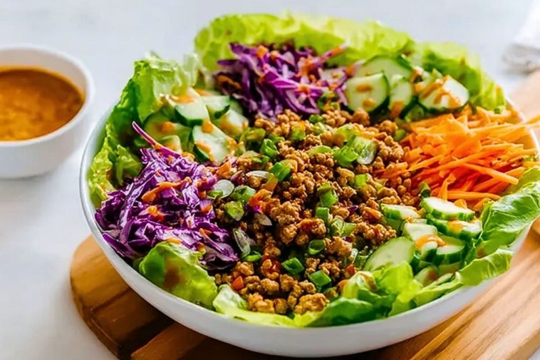 Healthy Ground Turkey Lettuce Wrap Bowls