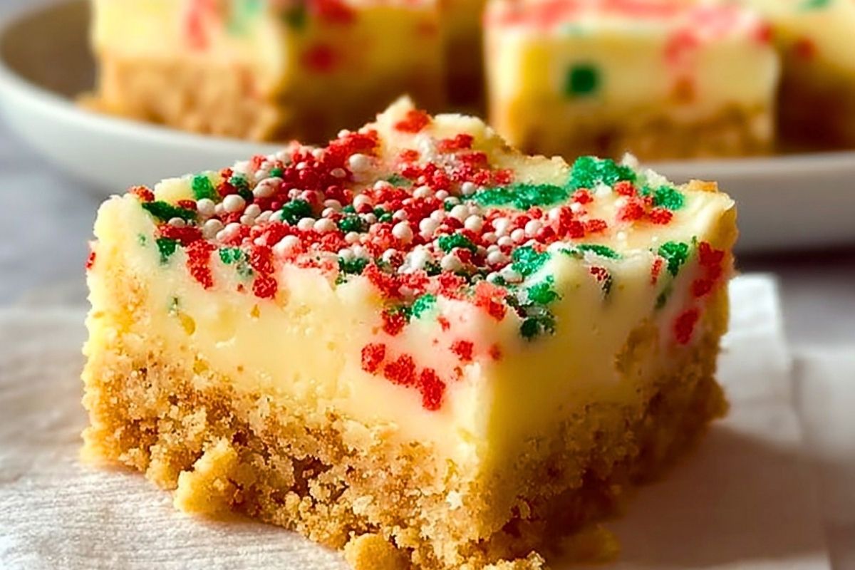 Santa's No-Bake Sugar Cookie Bars