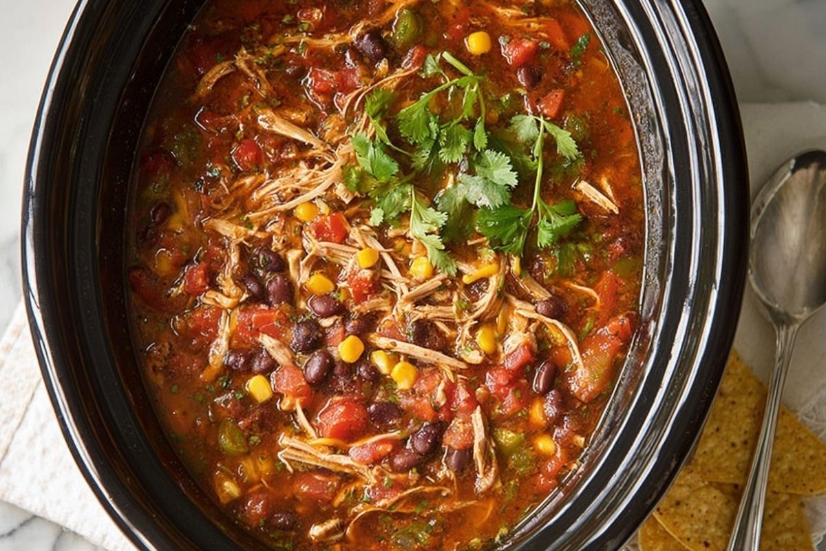 Slow Cooker Chicken Tortilla Soup